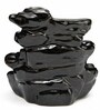 Black Polyresin Dropping FountainSmoke Backflow Cone Incense Holder