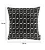 Black Geometric Poly Viscose 16 x 16 Inches Cushion Cover