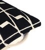 Black Geometric Poly Viscose 16 x 16 Inches Cushion Cover