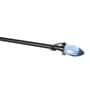 Black Powder Coated Iron Curtain Rod (48 to 88 Inches) With Bracket