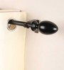 Black Powder Coated Oval Iron Curtain Rod (48 to 88 Inches) With Bracket