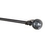 Black Powder Coated Iron Curtain Rod (48 to 88 Inches) With Bracket