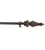 Black Powder Coated Iron Curtain Rod (48 to 88 Inches) With Bracket