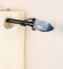 Black Powder Coated Iron Curtain Rod (48 to 88 Inches) With Bracket