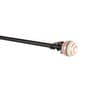 Black Powder Coated Iron Curtain Rod (48 to 88 In) With Bracket