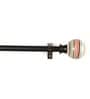 Black Powder Coated Iron Curtain Rod (48 to 88 In) With Bracket