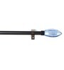 Black Powder Coated Iron Curtain Rod (48 to 88 Inches) With Bracket