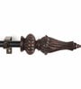Black Powder Coated Iron Curtain Rod (48 to 88 Inches) With Bracket