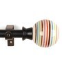 Black Powder Coated Iron Curtain Rod (48 to 88 In) With Bracket
