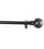 Black Powder Coated Iron Curtain Rod (48 to 88 Inches) With Bracket