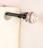 Black Powder Coated Iron Curtain Rod (48 to 88 In) With Bracket