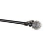 Black Powder Coated Iron Curtain Rod (48 to 88 Inches) With Bracket