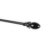 Black Powder Coated Oval Iron Curtain Rod (48 to 88 Inches) With Bracket