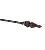 Black Powder Coated Iron Curtain Rod (48 to 88 Inches) With Bracket