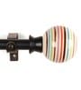 Black Powder Coated Iron Curtain Rod (84 to 144 Inches) With Bracket