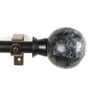 Black Powder Coated Iron Curtain Rod (84 to 144 Inches) With Bracket