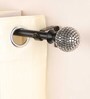 Black Powder Coated Iron Curtain Rod (84 to 144 Inches) With Bracket