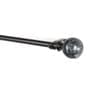 Black Powder Coated Iron Curtain Rod (84 to 144 Inches) With Bracket