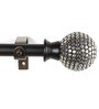 Black Powder Coated Iron Curtain Rod (84 to 144 Inches) With Bracket