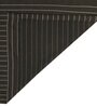 Black Premium Jute Geometric 7ft Light Filtering Eyelet Door Curtain