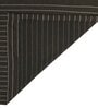 Black Premium Jute Geometric 8ft Light Filtering Eyelet Long Door Curtain
