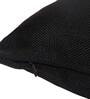 Black Solid Jute 16 x 16 Inches Cushion Covers (Set of 5)