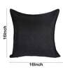 Black Solid Jute 16 x 16 Inches Cushion Covers (Set of 5)