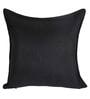 Black Solid Jute 18 x 18 Inches Cushion Covers (Set of 2)