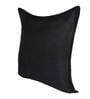 Black Solid Jute 18 x 18 Inches Cushion Covers (Set of 2)
