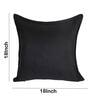 Black Solid Jute 18 x 18 Inches Cushion Covers (Set of 2)