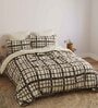 Black Printed 180 TC Pure Cotton King Sized Bedsheet with 2 Pillow Covers