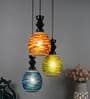 Black Pvc 3 Light Cluster Hanging Lights