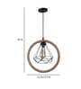 Gladus Black PVC Hanging Light