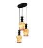 Alazne Black PVC Cluster Hanging Light