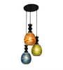 Black Pvc 3 Light Cluster Hanging Lights