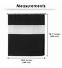 Black PVC Shower Curtain (Length: 78, Width: 72 Inches)