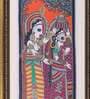 Radha Krishna Original Handmade Madhubani Painting