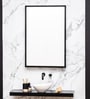 Black Rectangular  Aluminium Mirror