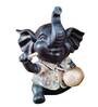 Black Resin Elephant Figurine