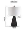 Black Resin Noir Prestige Luxe Table Lamp
