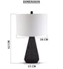 Black Resin Noir Prestige Luxe Table Lamp