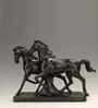 Black Resin Running Horse