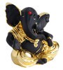 Black Resin Small Ganpati Statue Ganesha Idol