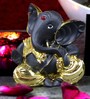 Black Resin Small Ganpati Statue Ganesha Idol