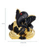 Black Resin Small Ganpati Statue Ganesha Idol