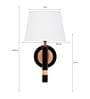 Roma Metal Wall Mounted Uplight Sconce (Black & Gold)