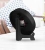 Black Round 8 Inches Plastic Table Clock