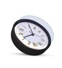 Black Round 8 Inches Plastic Table Clock