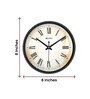 Black Round 8 Inches Plastic Table Clock