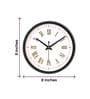 Black Round 8 Inches Plastic Table Clock